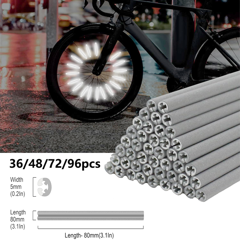 Spoke Reflector Set - 36/48/72/96 pièces 8cm réflecteurs de rayons