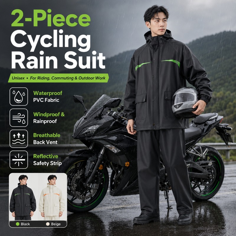 Cycling Commuter Rain Jacket - Combinaison de pluie imperméable unisexe 2